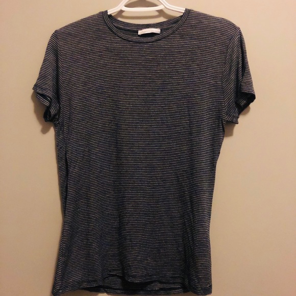 Zara Basic Blue White Striped T Shirt - Picture 2 of 3